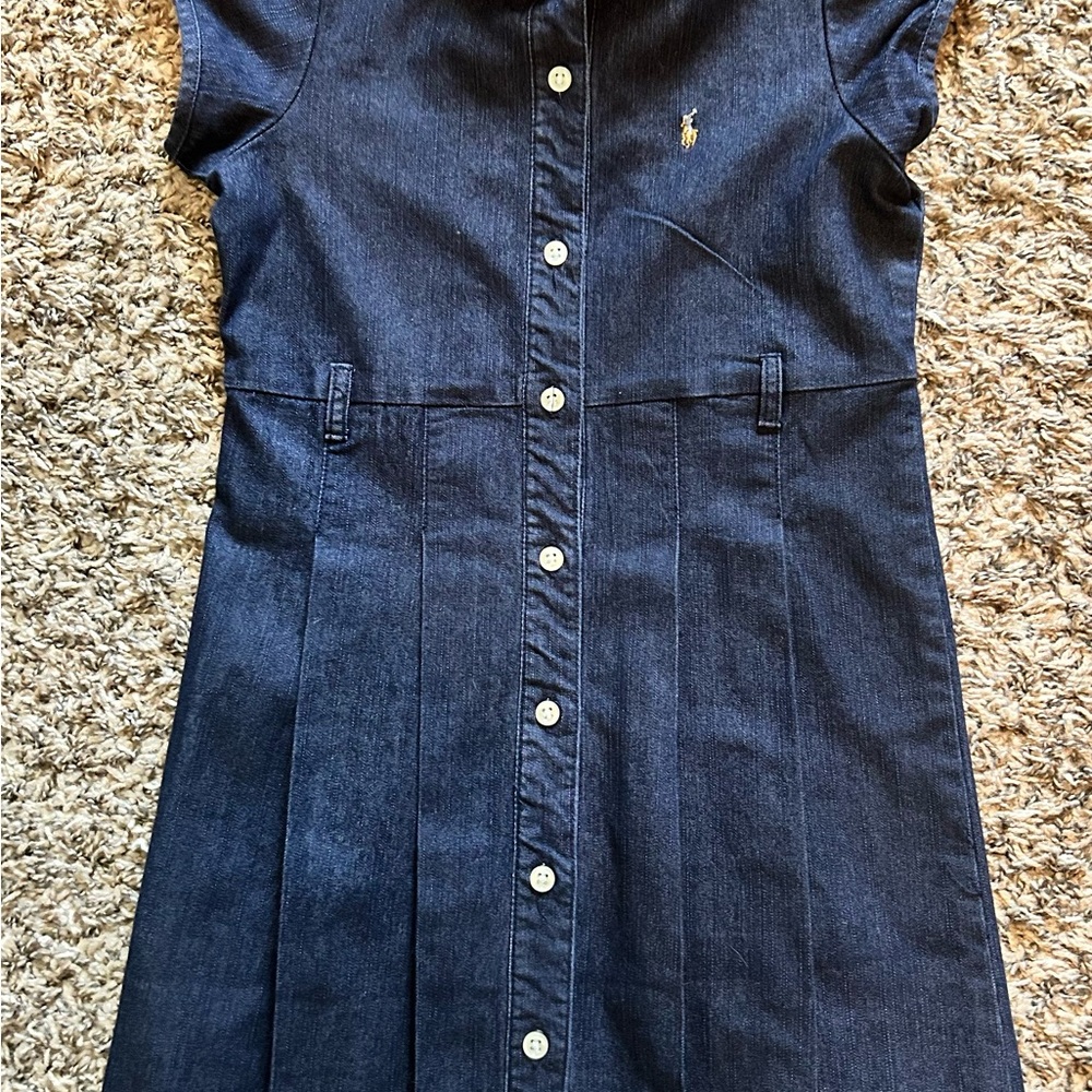 Ralph Lauren Dark Blue Denim Button-Front Dress